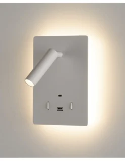 Aplique de pared Manat - ACB - Lámpara para lectura LED, doble emisión de luz