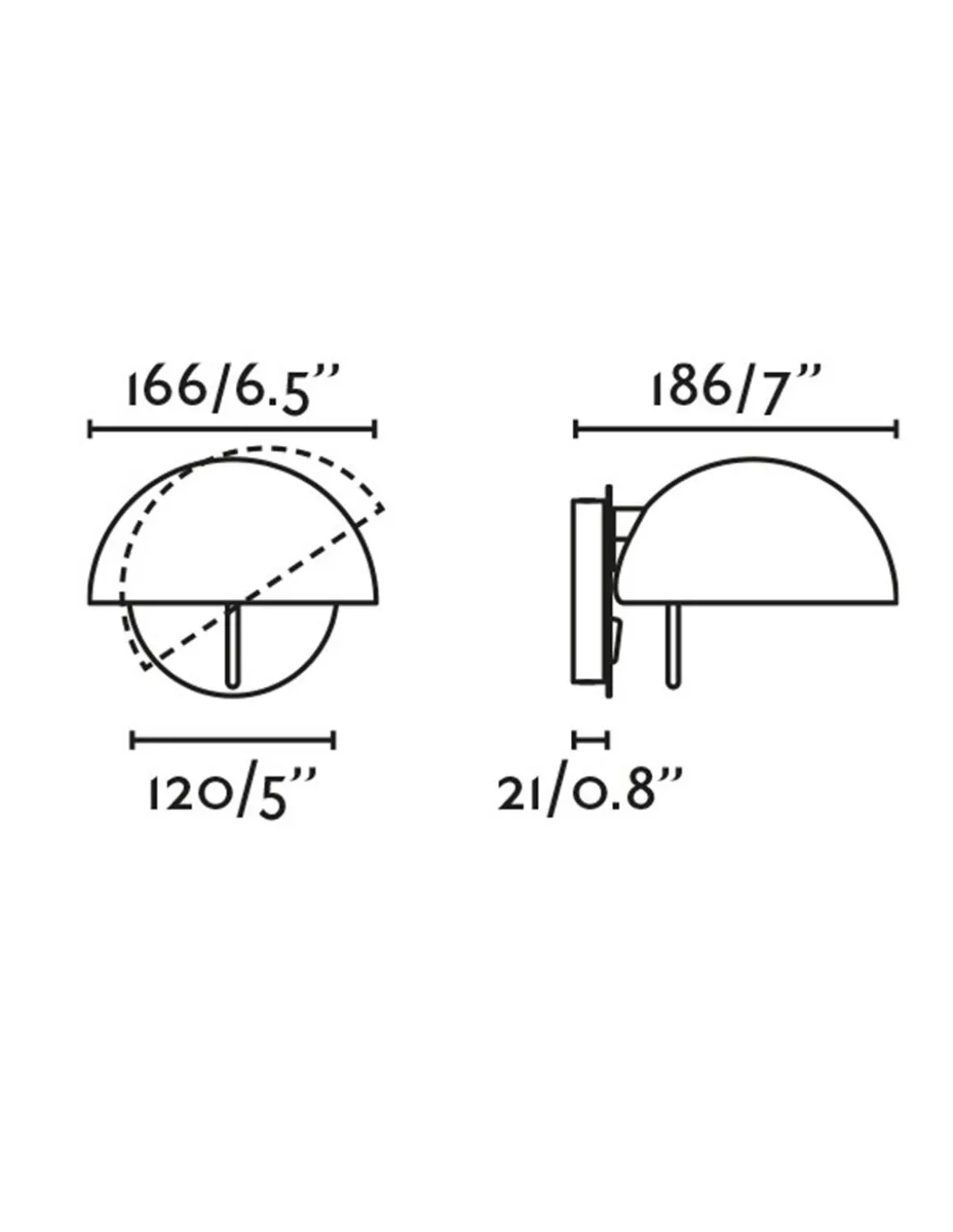 Aplique de pared Matilda - Faro - Lámpara orientable en blanco o negro