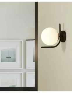 Aplique de pared Maui - ACB - Lámpara decorativa con pantalla esférica, IP44