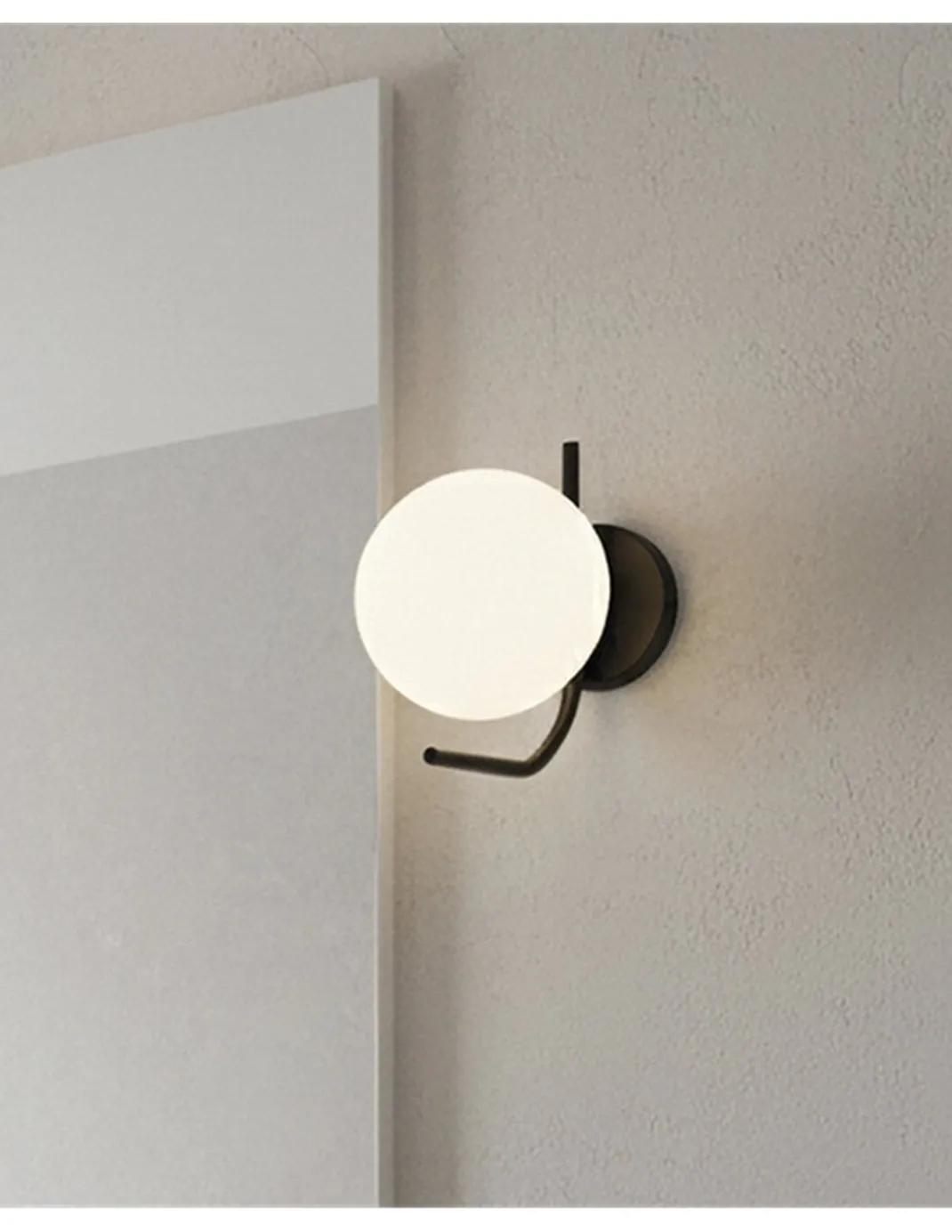 Aplique de pared Maui - ACB - Lámpara decorativa con pantalla esférica, IP44