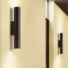 Aplique de pared Meds – FORLIGHT – Doble emisión de luz, estructura de aluminio en negro