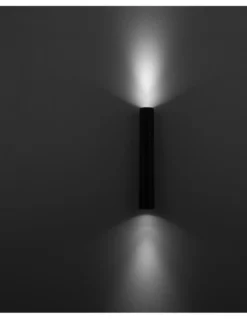 Aplique de pared Meds – FORLIGHT – Doble emisión de luz, estructura de aluminio en negro