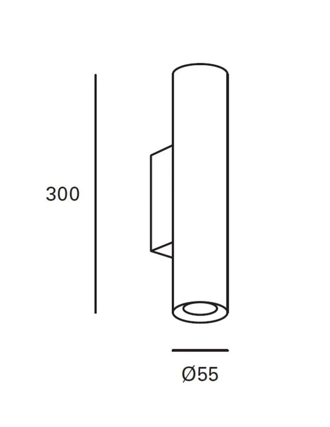 Aplique de pared Meds – FORLIGHT – Doble emisión de luz, estructura de aluminio en negro