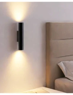 Aplique de pared Meds – FORLIGHT – Doble emisión de luz, estructura de aluminio en negro