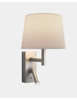 Aplique de pared Metrica – LedsC4 – Lámpara de lectura con pantalla blanca, Disponible en 2 colores