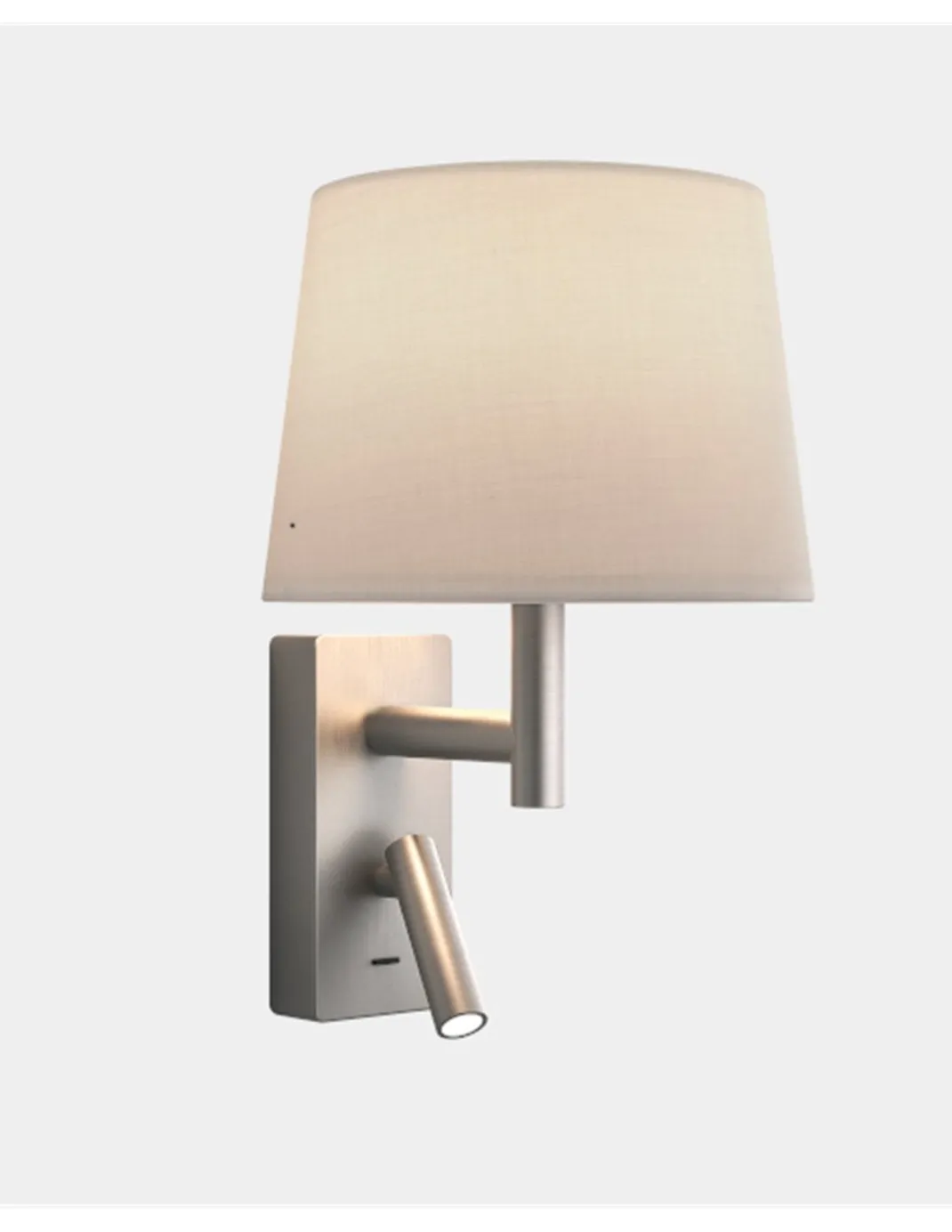 Aplique de pared Metrica – LedsC4 – Lámpara de lectura con pantalla blanca, Disponible en 2 colores