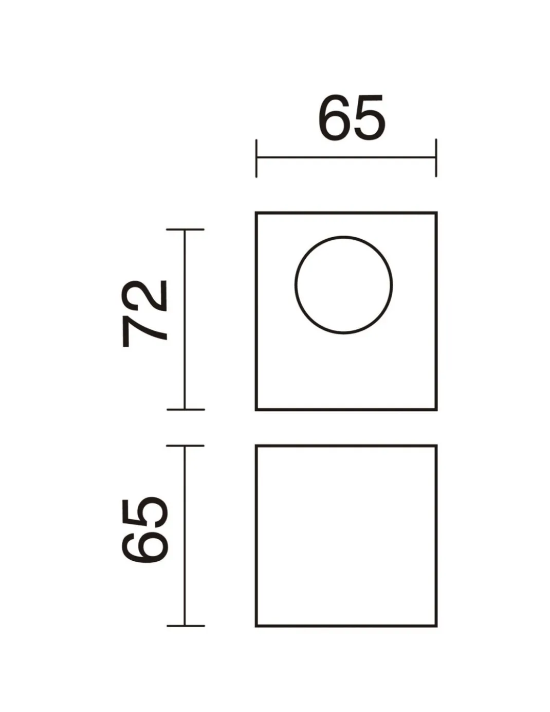 Aplique de pared moderno Brick - Exo - Novolux Lighting - Emisión de luz hacia abajo, LED 3000K
