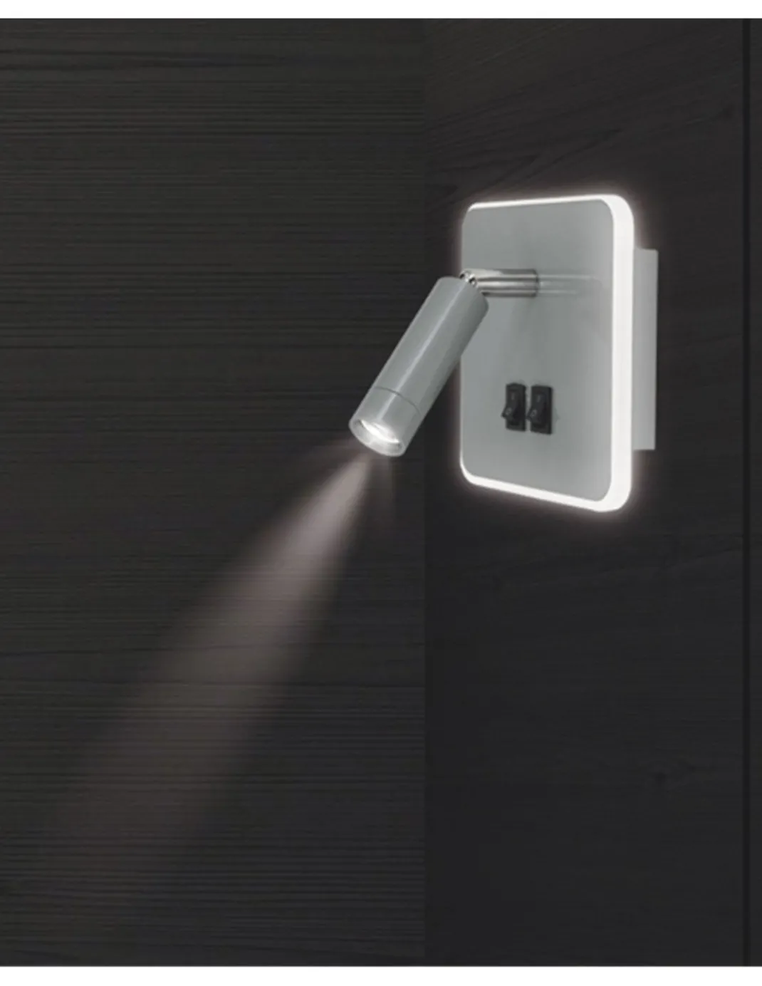 Aplique de pared Moragues – AJP – Lámpara LED con lector, doble luz
