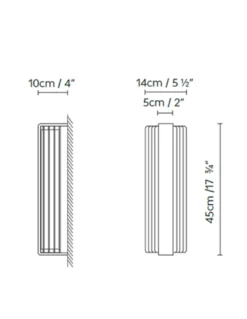 Aplique de pared Myn W Reflector - B.lux - Diseño lineal de 45 cm con iluminación indirecta