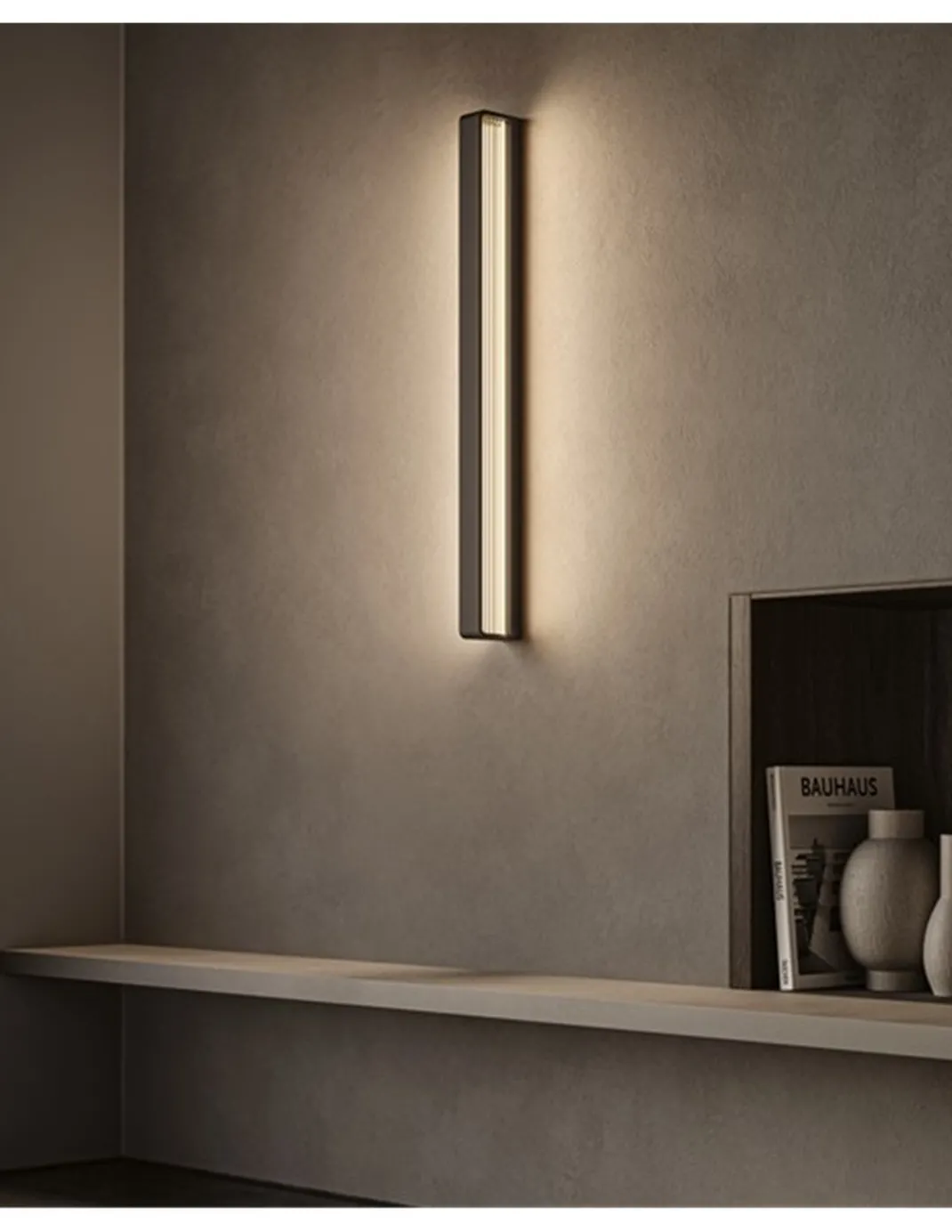 Aplique de pared Myn W Reflector - B.lux - Diseño lineal de 45 cm con iluminación indirecta