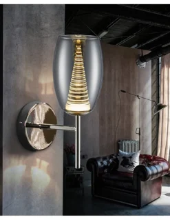 Aplique de pared Nebula – Schuller – Doble tulipa de cristal espejado
