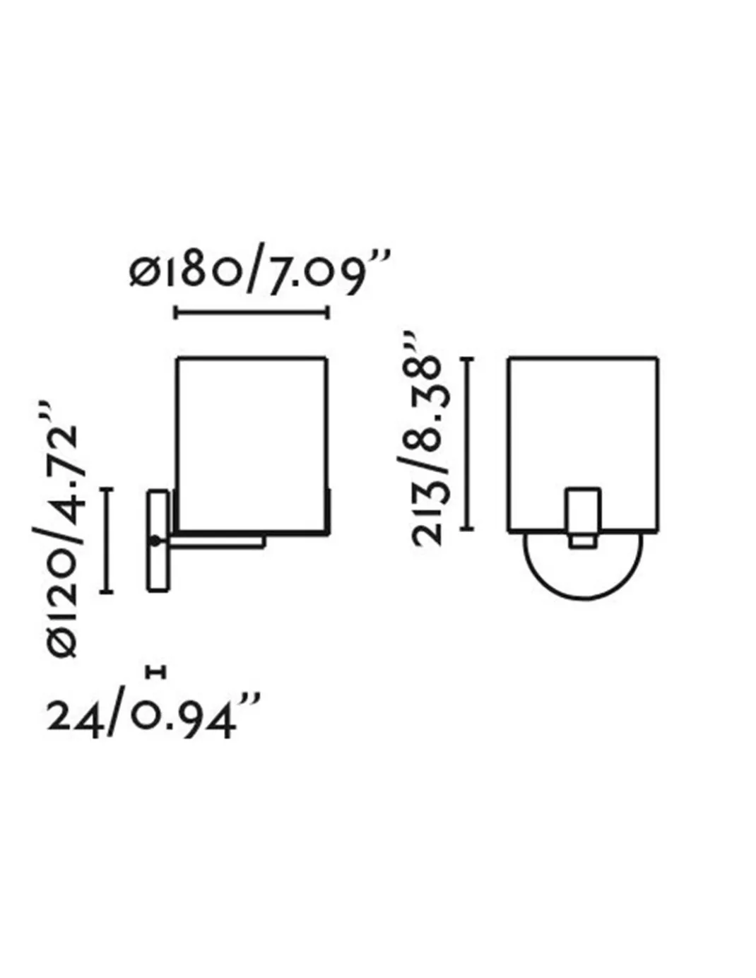 Aplique de pared Nila – Faro – Lámpara decorativa con pantalla de tela blanca