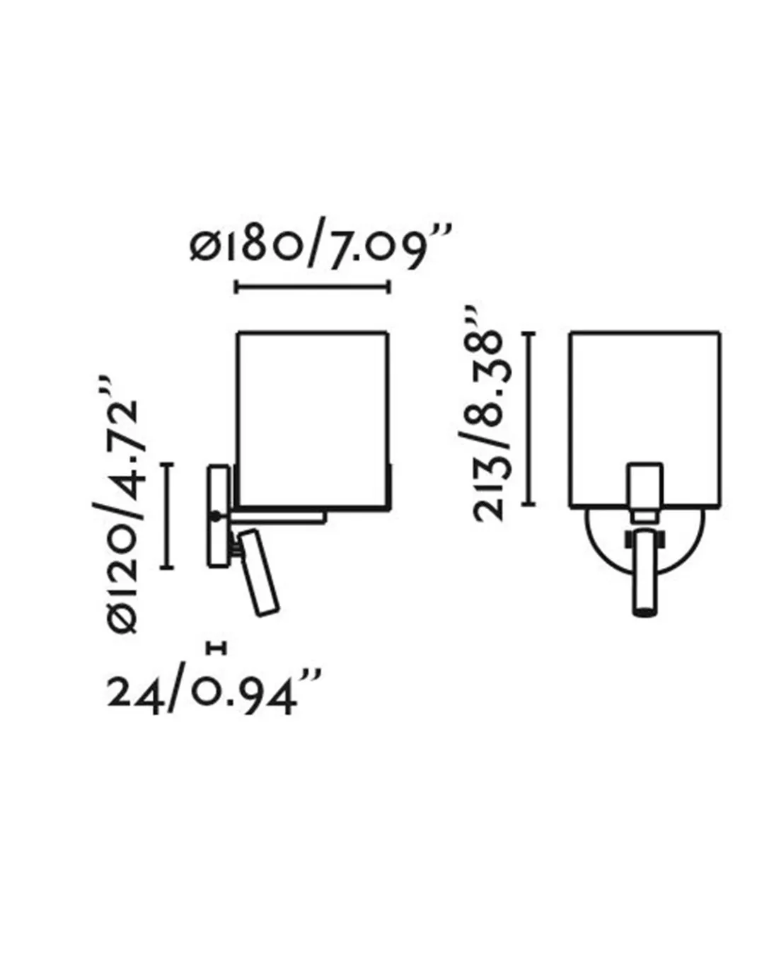 Aplique de pared Nila – Faro – Lámpara con lector, pantalla blanca