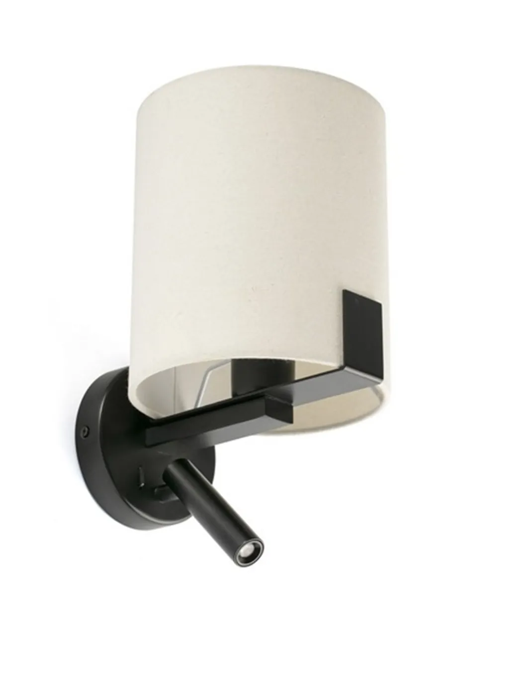 Aplique de pared Nila – Faro – Lámpara con lector, pantalla blanca
