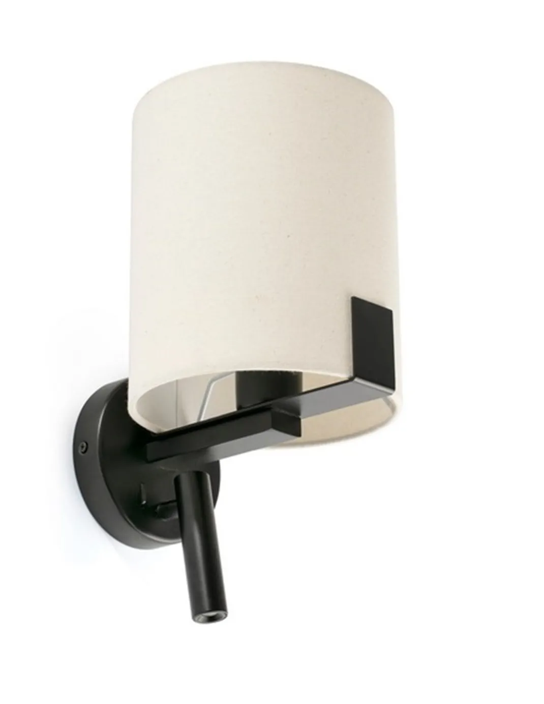 Aplique de pared Nila – Faro – Lámpara con lector, pantalla blanca