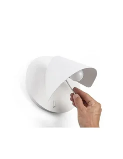 Aplique de pared Noon - Faro - Lámpara de pared blanca, estilo sencillo y moderno