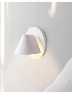 Aplique de pared Noon - Faro - Lámpara de pared blanca, estilo sencillo y moderno