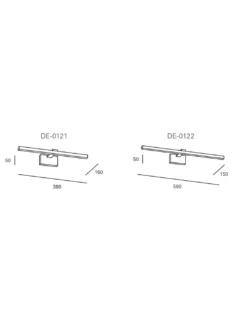 Aplique de pared Nora – FORLIGHT – Lámpara para espejo de baño negra, Disponible en 2 tamaños, LED 4000K