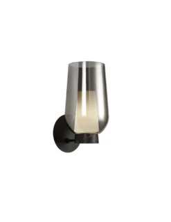 Aplique de pared Nora – Mantra – Lámpara decorativa con pantalla de cristal transparente