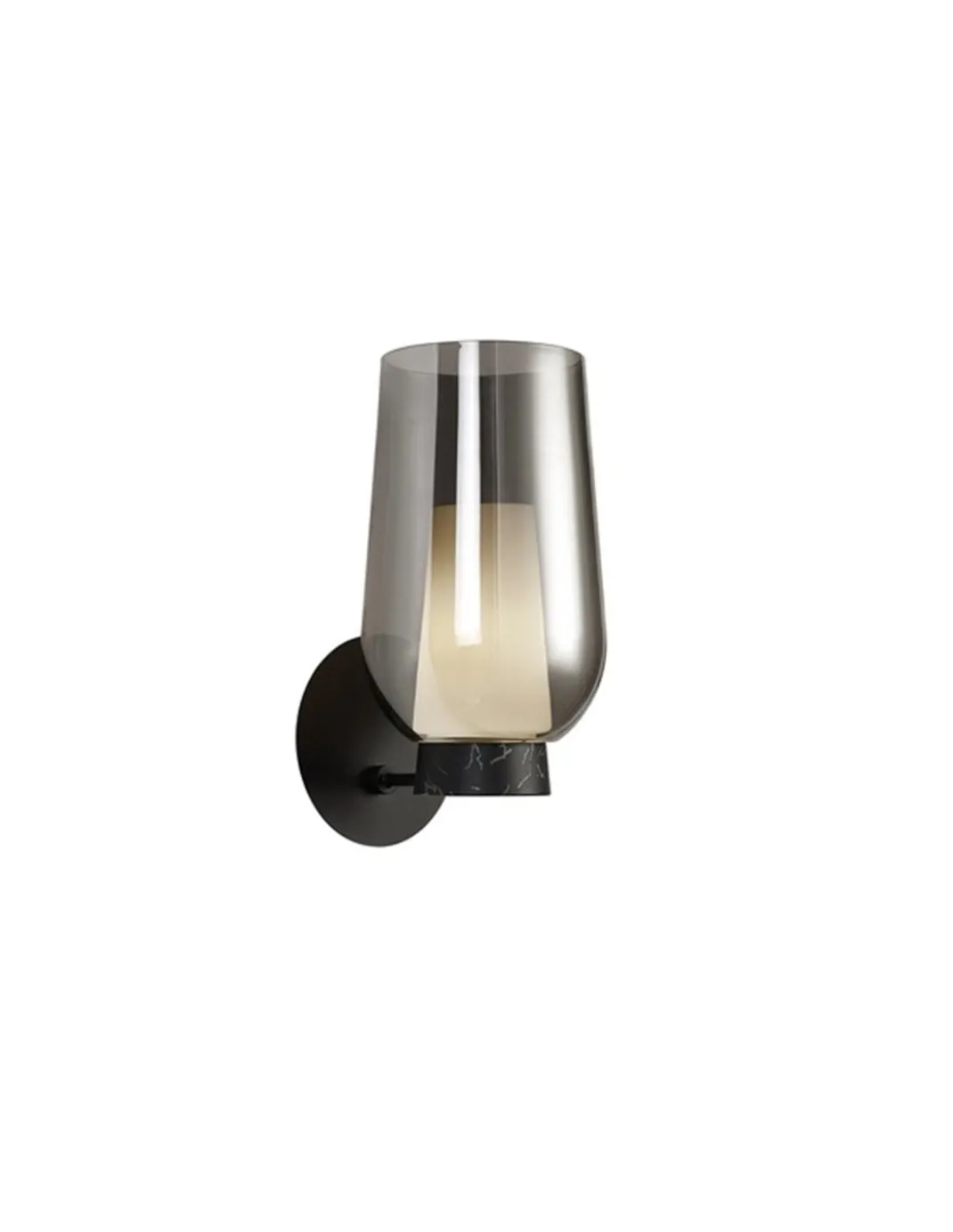Aplique de pared Nora – Mantra – Lámpara decorativa con pantalla de cristal transparente