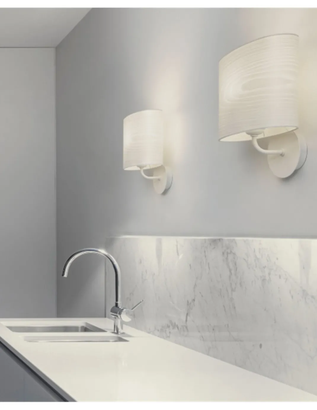 Apliquede pared Nordic – Massmi – Lámpara de madera blanca, 1xE27