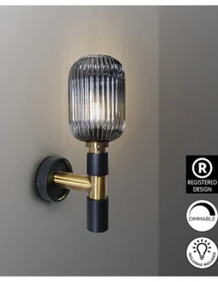 Aplique de pared Norma – Schuller – Lámpara decorativa con tulipa de cristal
