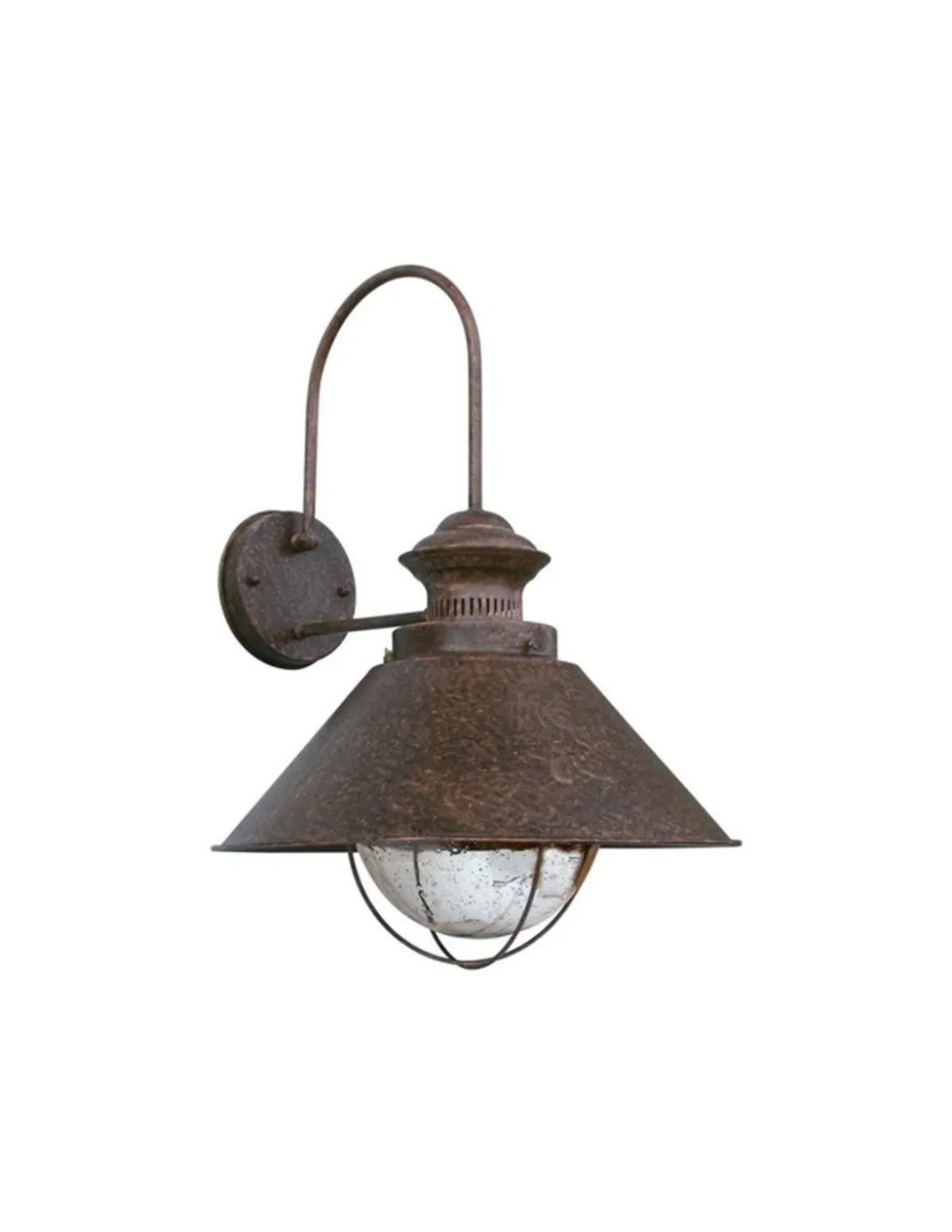 Aplique de pared Náutica – Faro – Lámpara para terraza, estilo rústico en marrón