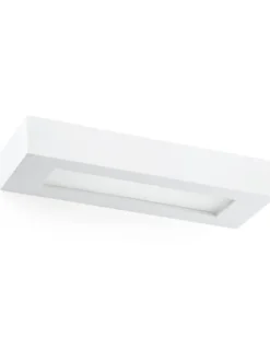 Aplique de pared Olaf – Faro – Lámpara de yeso blanco, 36 cm