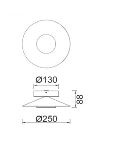 Aplique de pared Orion – Mantra – Lámpara de pared decorativa, LED 3000K, Ø 25/40/50 cm