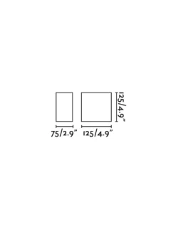 Aplique de pared Oslo – Faro – Lámpara cuadrada, Yeso blanco, 12.5 cm
