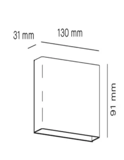 Aplique de pared O-Tel - Milán - Iluminación de pared indirecta, formato rectangular