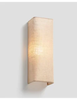 Aplique de pared Otton RCT vertical – Faro – Lámpara decorativa de lino en 2 colores