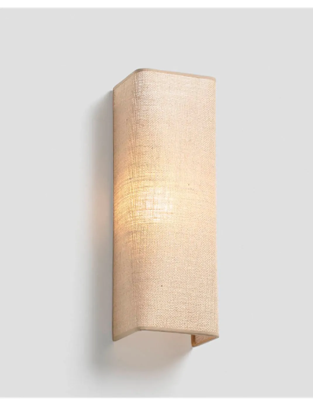 Aplique de pared Otton RCT vertical – Faro – Lámpara decorativa de lino en 2 colores