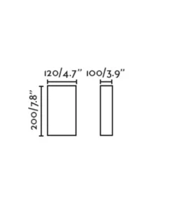 Aplique de pared Otton RTC vertical – Faro – Lámpara de lino