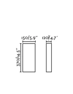 Aplique de pared Otton R vertical – Faro – Lámpara moderna de lino, 2 luces