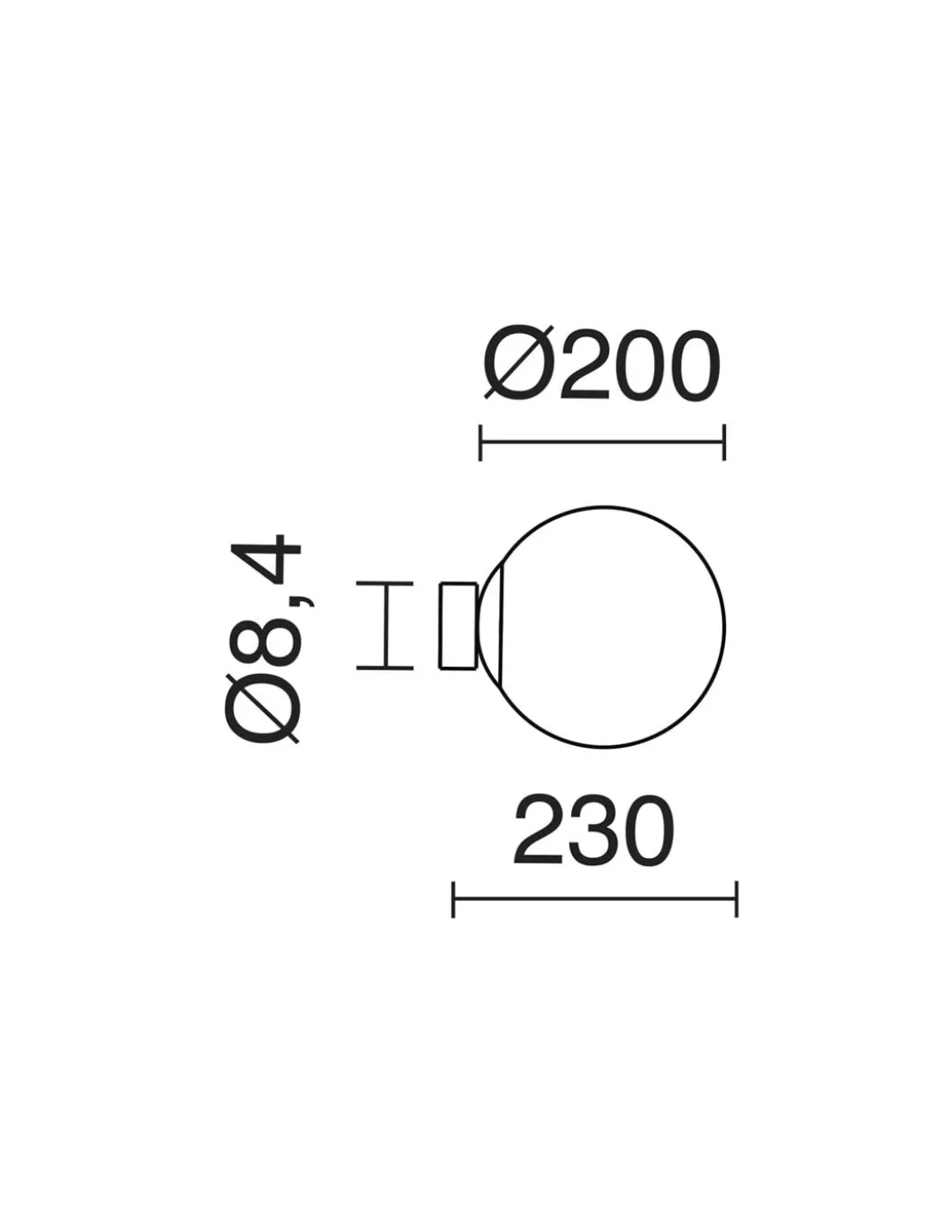 Aplique de pared Oxy - Novolux Lighting - Pantalla de cristal imitación alabastro o blanca