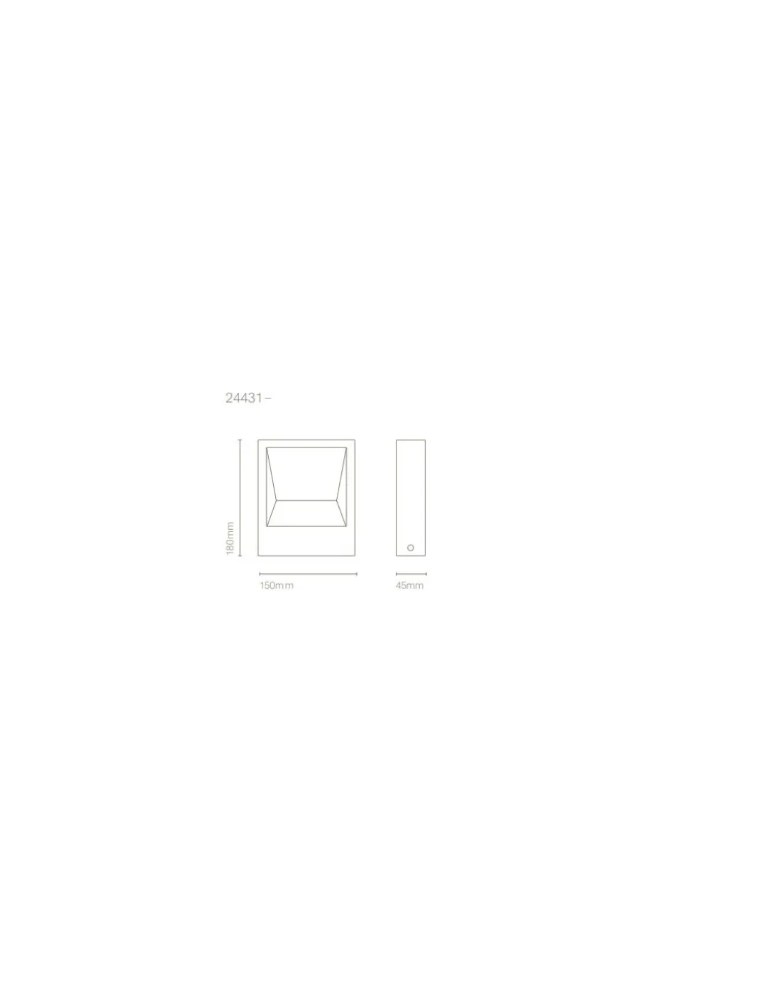 Aplique de pared para exterior Plaça - Nexia - Diseño cuadrado, IP55