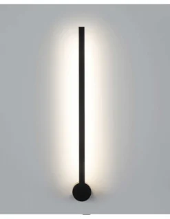 Aplique de pared Passeggio - FORLIGHT - Lámpara minimalista negra LED, IP54