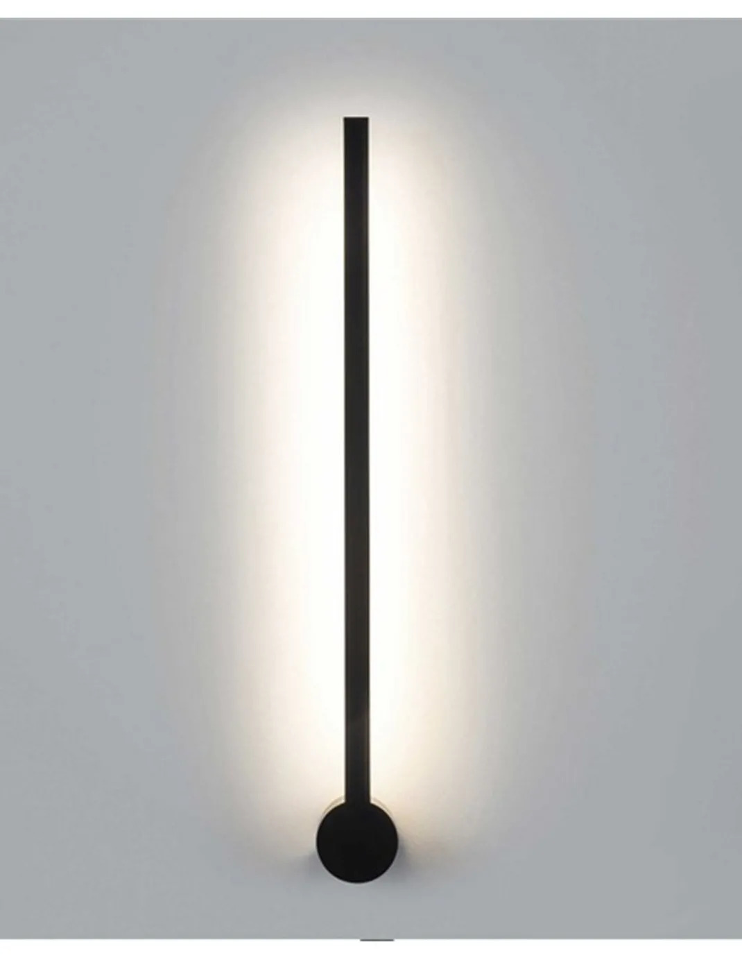 Aplique de pared Passeggio - FORLIGHT - Lámpara minimalista negra LED, IP54