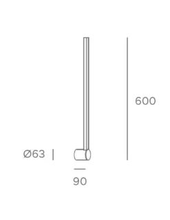 Aplique de pared Passeggio - FORLIGHT - Lámpara minimalista negra LED, IP54