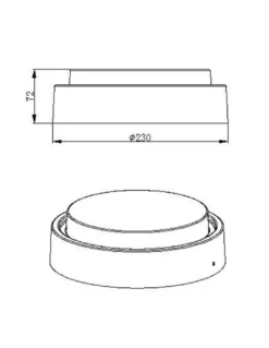 Aplique de pared Pilot - Iberlamp - Lámpara redonda de antracita