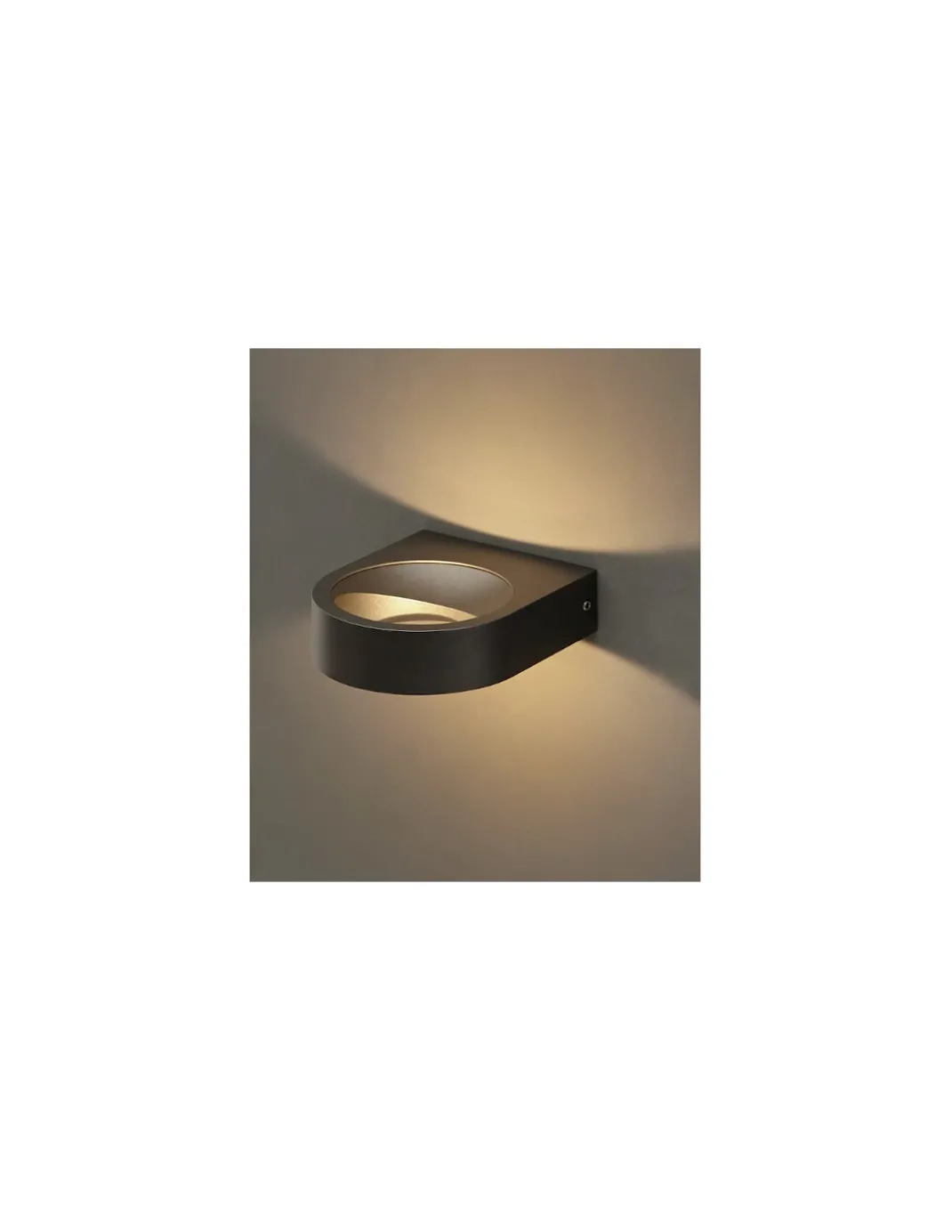 Aplique de pared Plaça - Nexia - Lámpara de exterior semicircular, luz ambiental