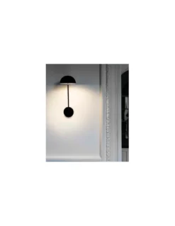 Aplique de pared Pure - Faro - Lámpara LED negra con cabezal redondeado