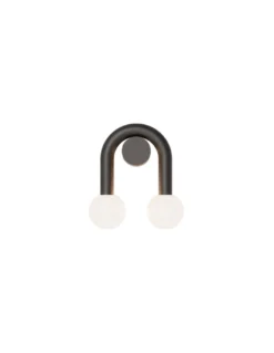 Aplique de pared Rigoberta Direct Super – Robin – Lámpara tipo bola en blanco o negro, 2xG9