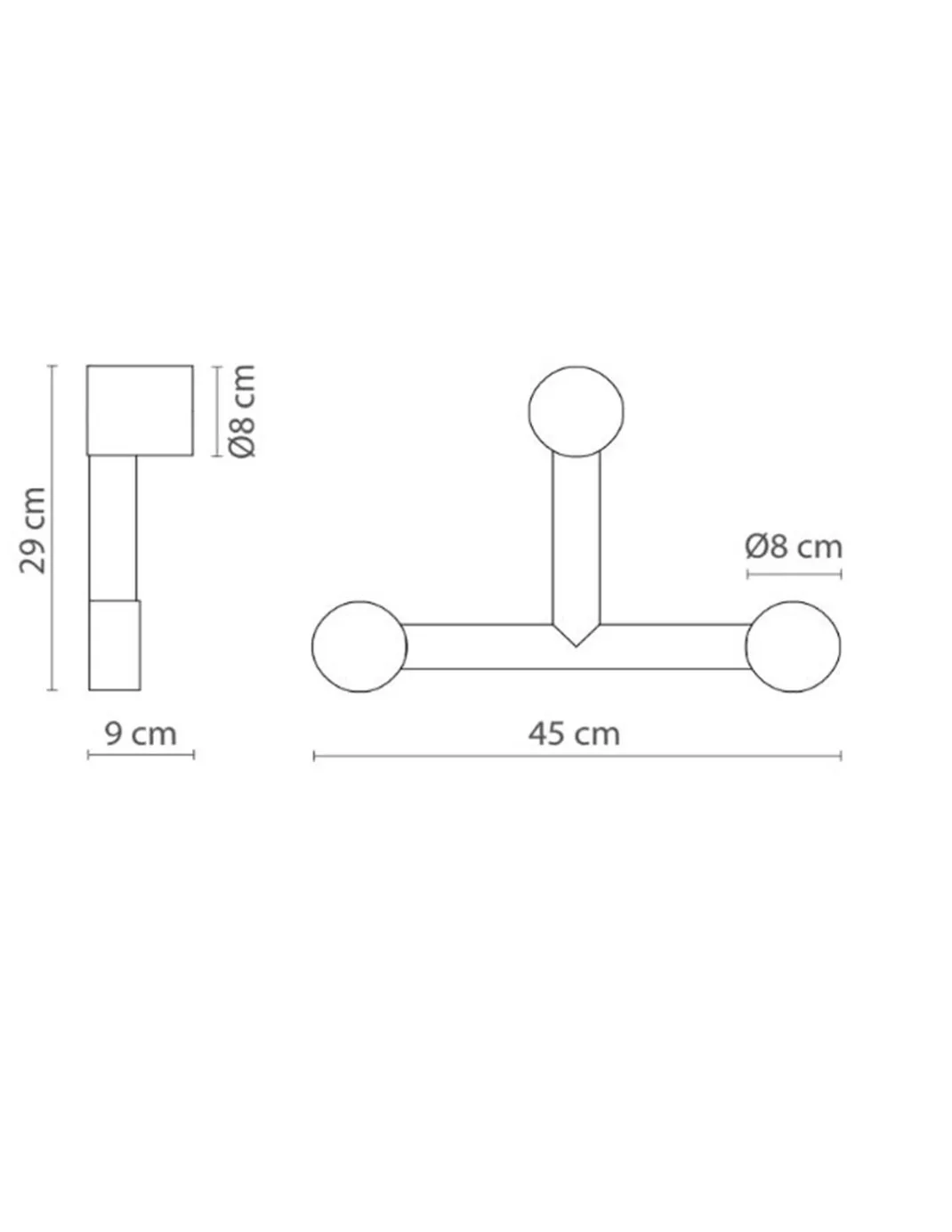 Aplique de pared Rigoberta Indirect Trio – Robin – Lámpara minimalista, LED 3000K 1840 lm