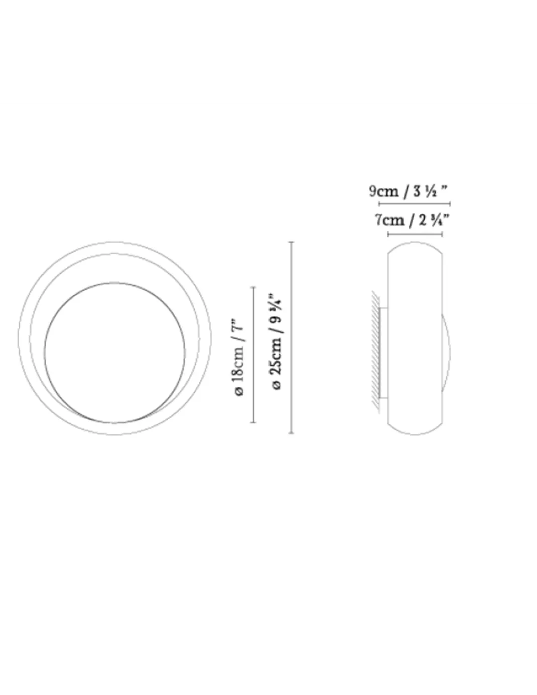 Aplique de pared Ring W1 - B.lux - Lámpara decorativa en forma de anillo