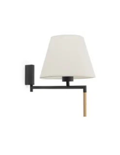 Aplique de pared Ron - Faro - Pantalla textil orientable con interruptor