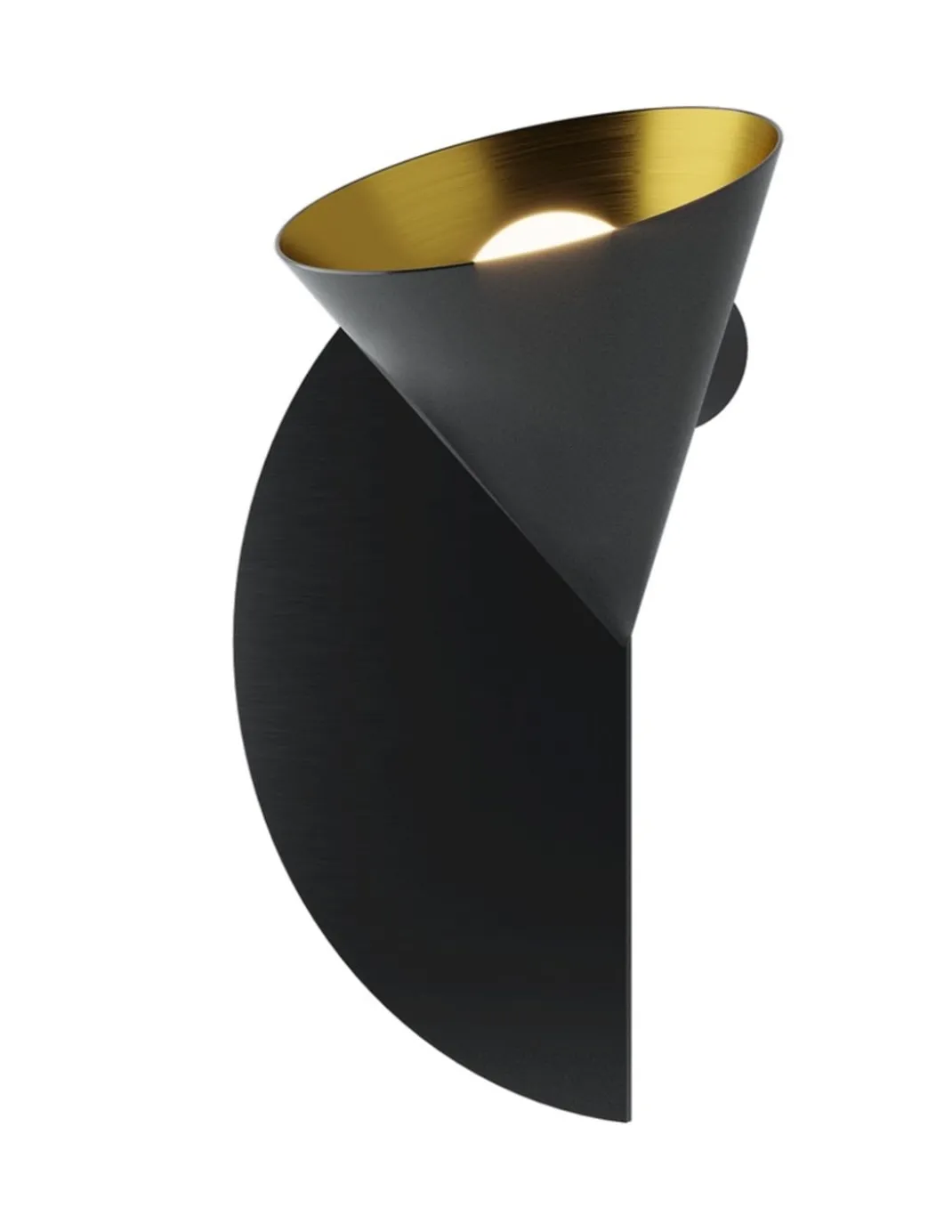 Aplique de pared Rubi Duo – Robin – Estilo moderno en negro y dorado