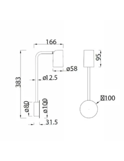 Aplique de pared Sal – Mantra – Lámpara de lectura, con/sin interruptor