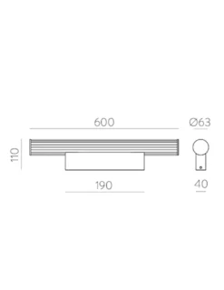 Aplique de pared Sara - ACB - Luz LED lineal para espejo de baño